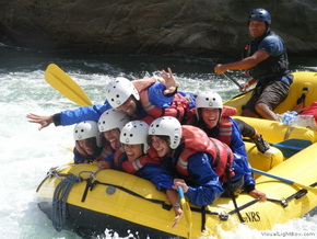 Rafting at the Inca Jungle tour - Bike and HIke to MachuPicchu