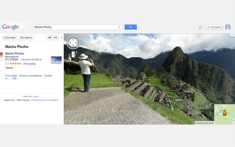 Machu Picchu ya puede ser visto por Google Street View