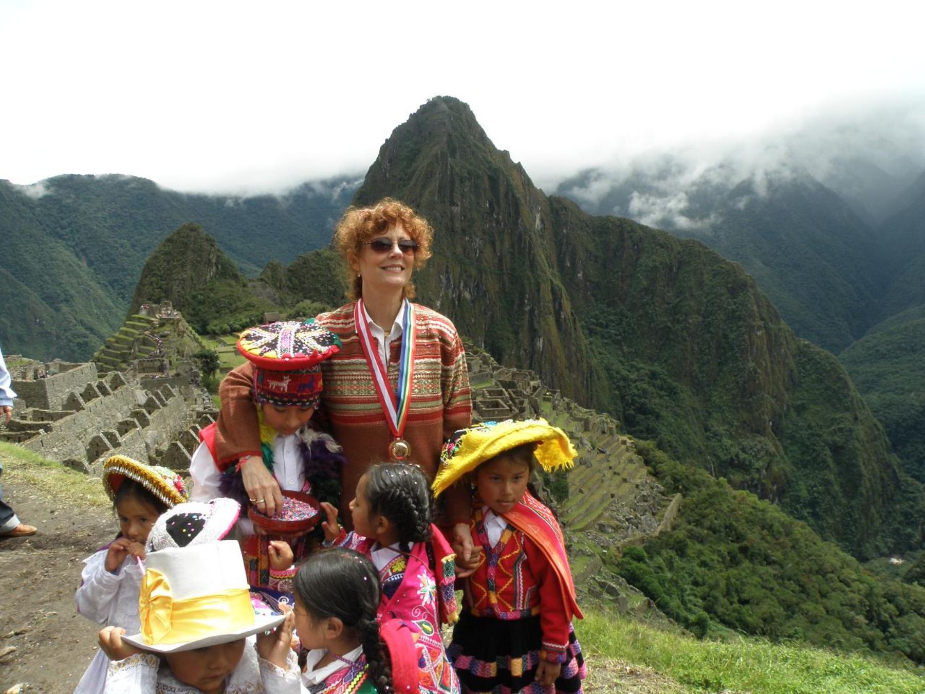 Fotos de Susan Sarandon en Machu Picchu Cusco