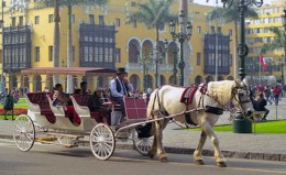 Paseo para dos en la Plaza de Armas de Lima