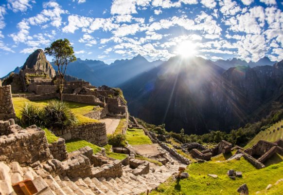 el amanecer en Machu Picchu