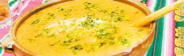 Platos de los Andes: Lawa de maiz, deliciosa crema de maíz andino
