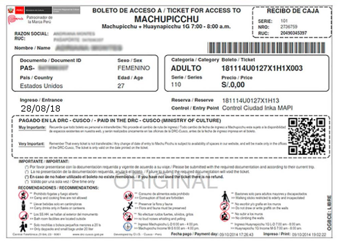 Garantice Entradas para Machu Picchu y HuaynaPicchu 2019