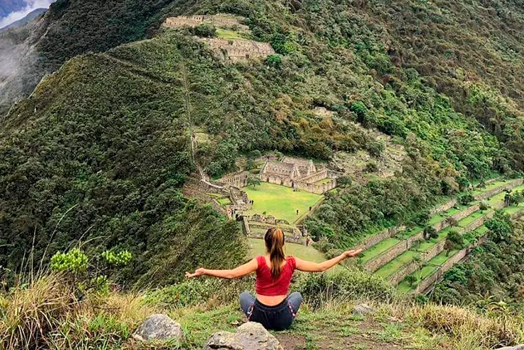 Turista en Choquequirao Turista en Choquequirao